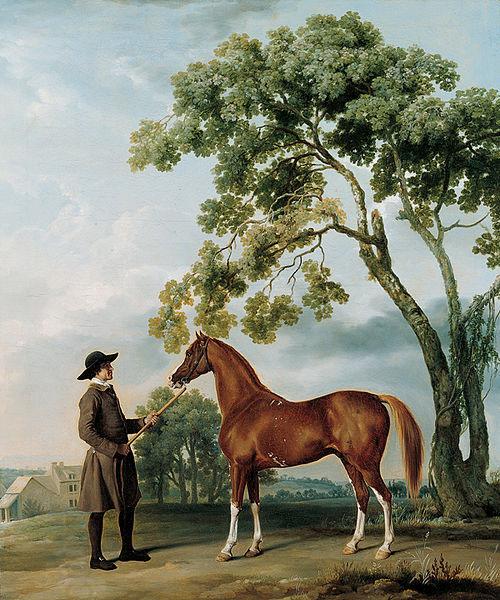 George Stubbs Lord Grosvenor's Arabian Stallion with a Groom oil painting picture